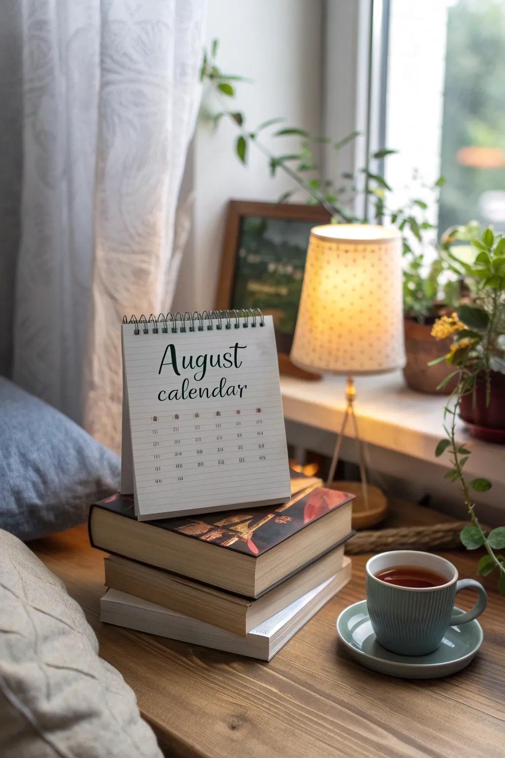 Elevate your spirits through inspirational quotes on your calendar.