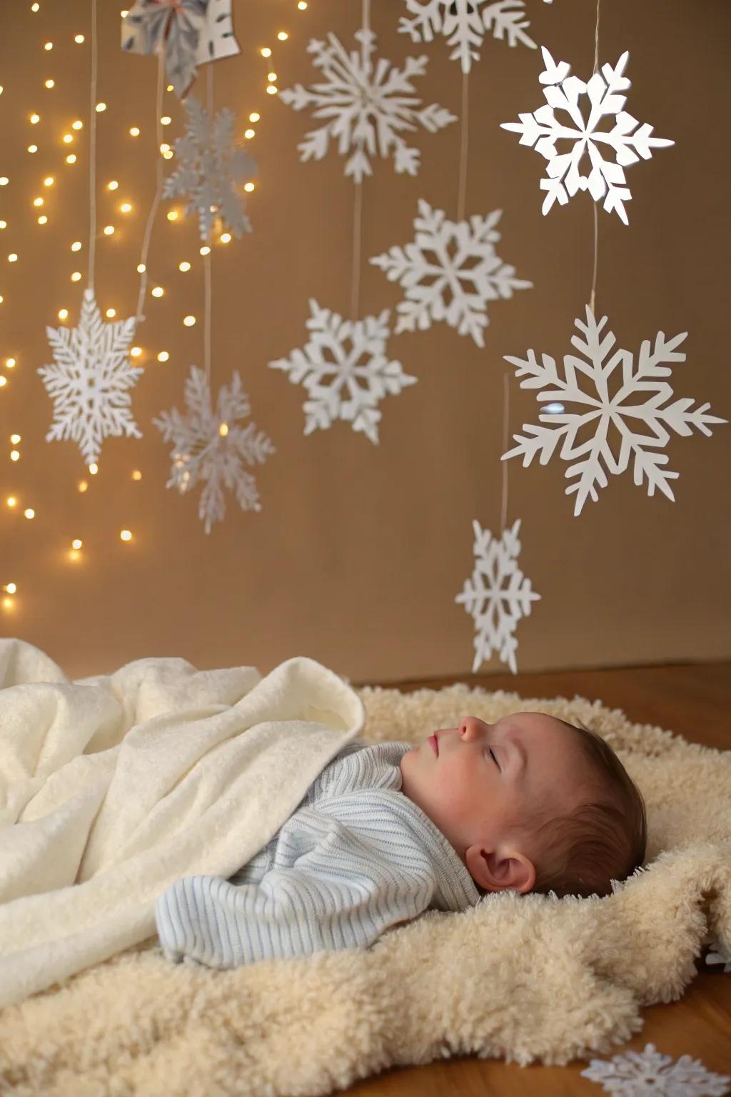 A fanciful icy scenery setting for a holiday image.