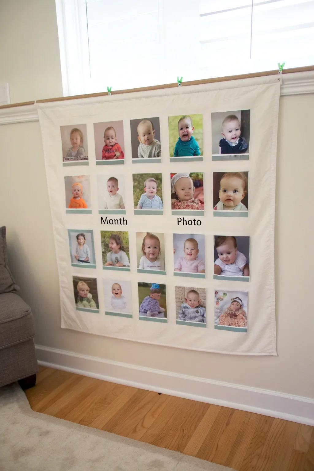 A collage of monthly images cultivates a lasting memory.