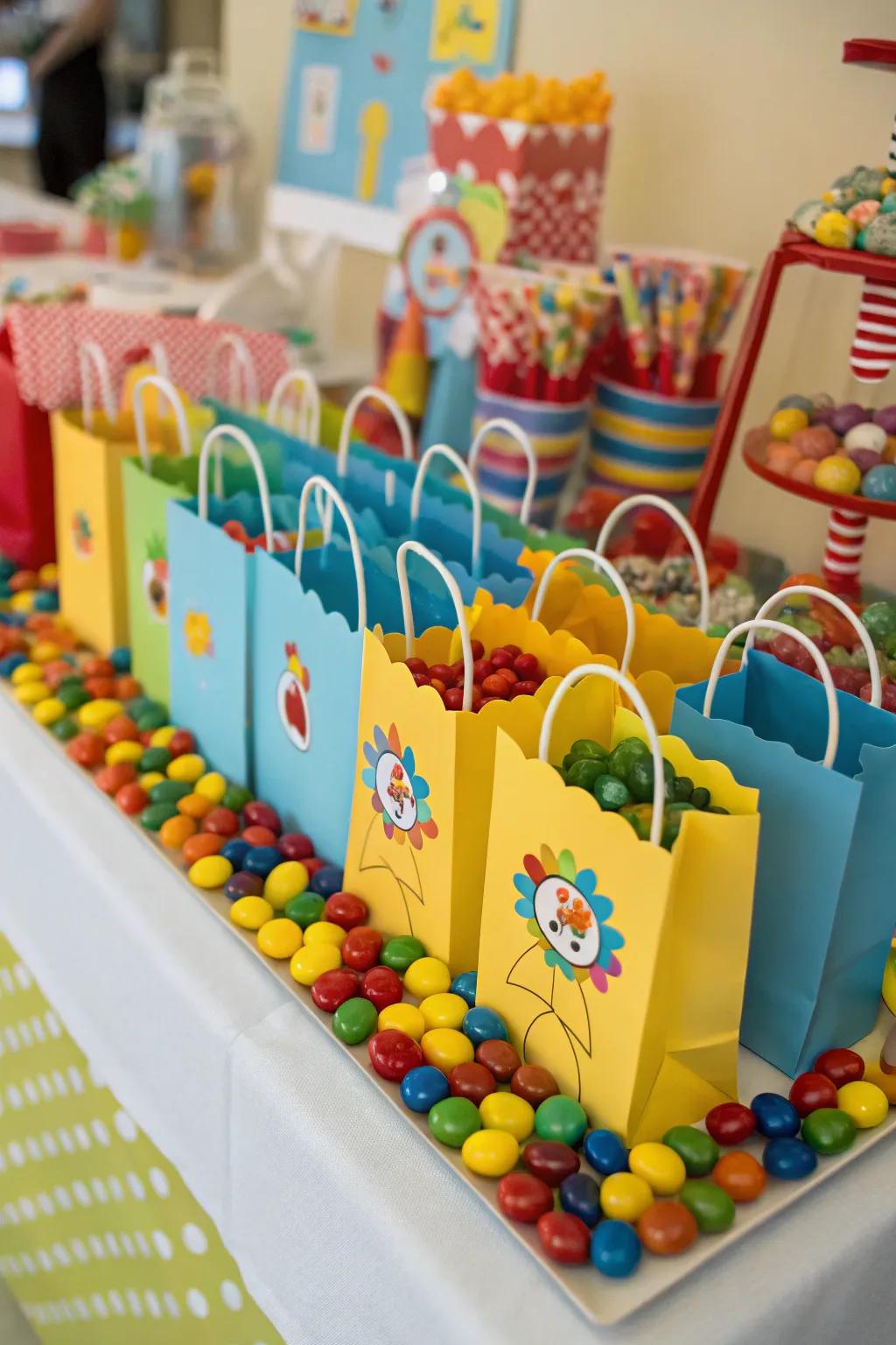Vibrant treat sacks brimming with sweet treats are consistently a crowd-pleaser.