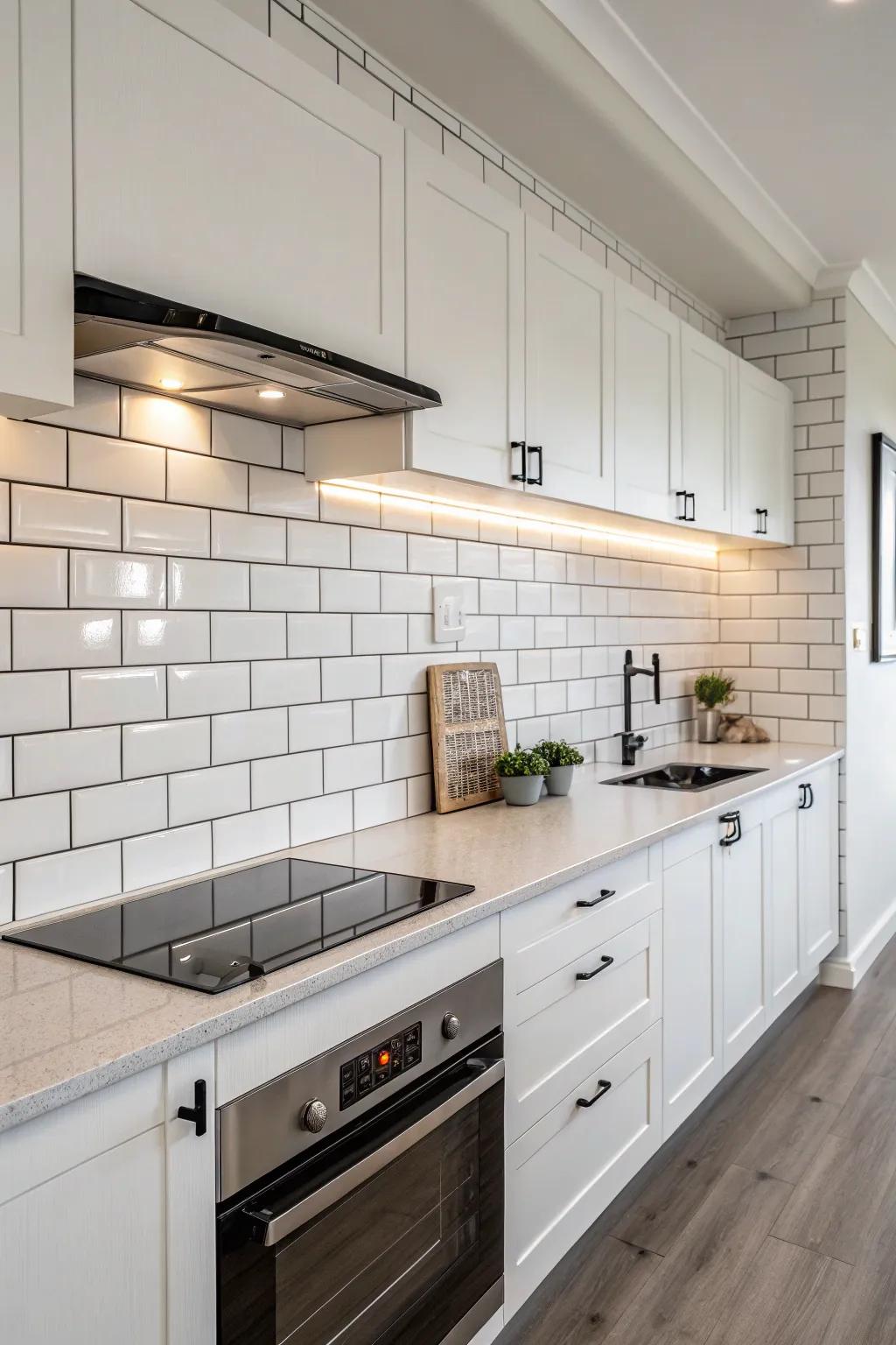 Simple beauty using streamlined liner edge trims.