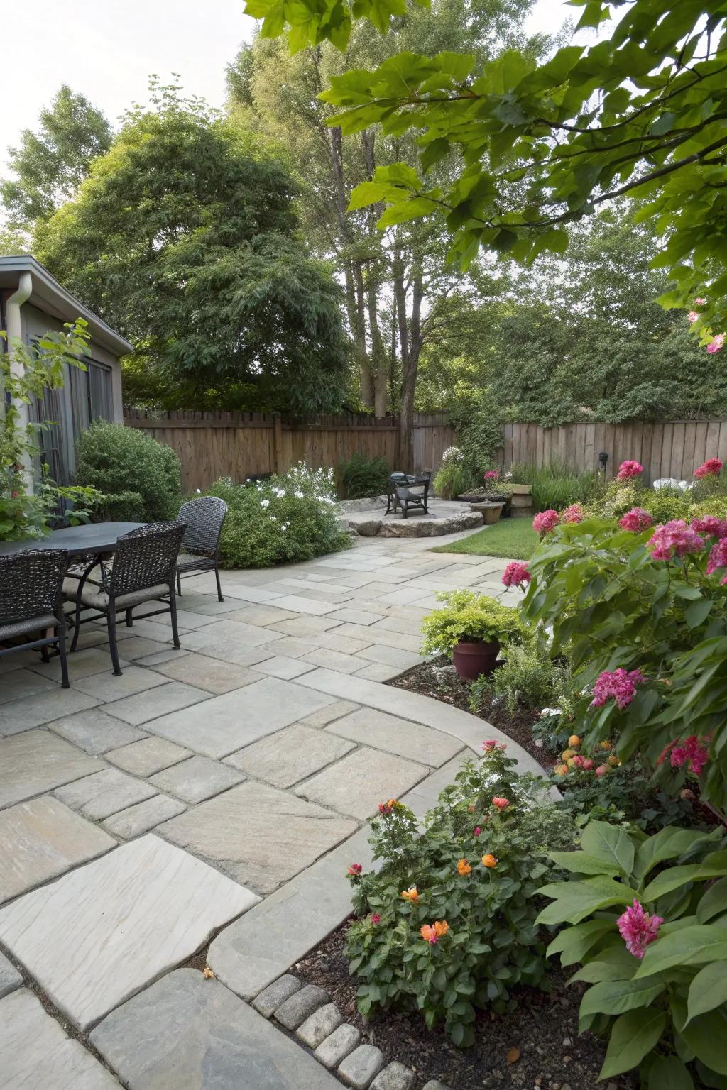 Inherent rock pavers present a timeless and elegant charm.