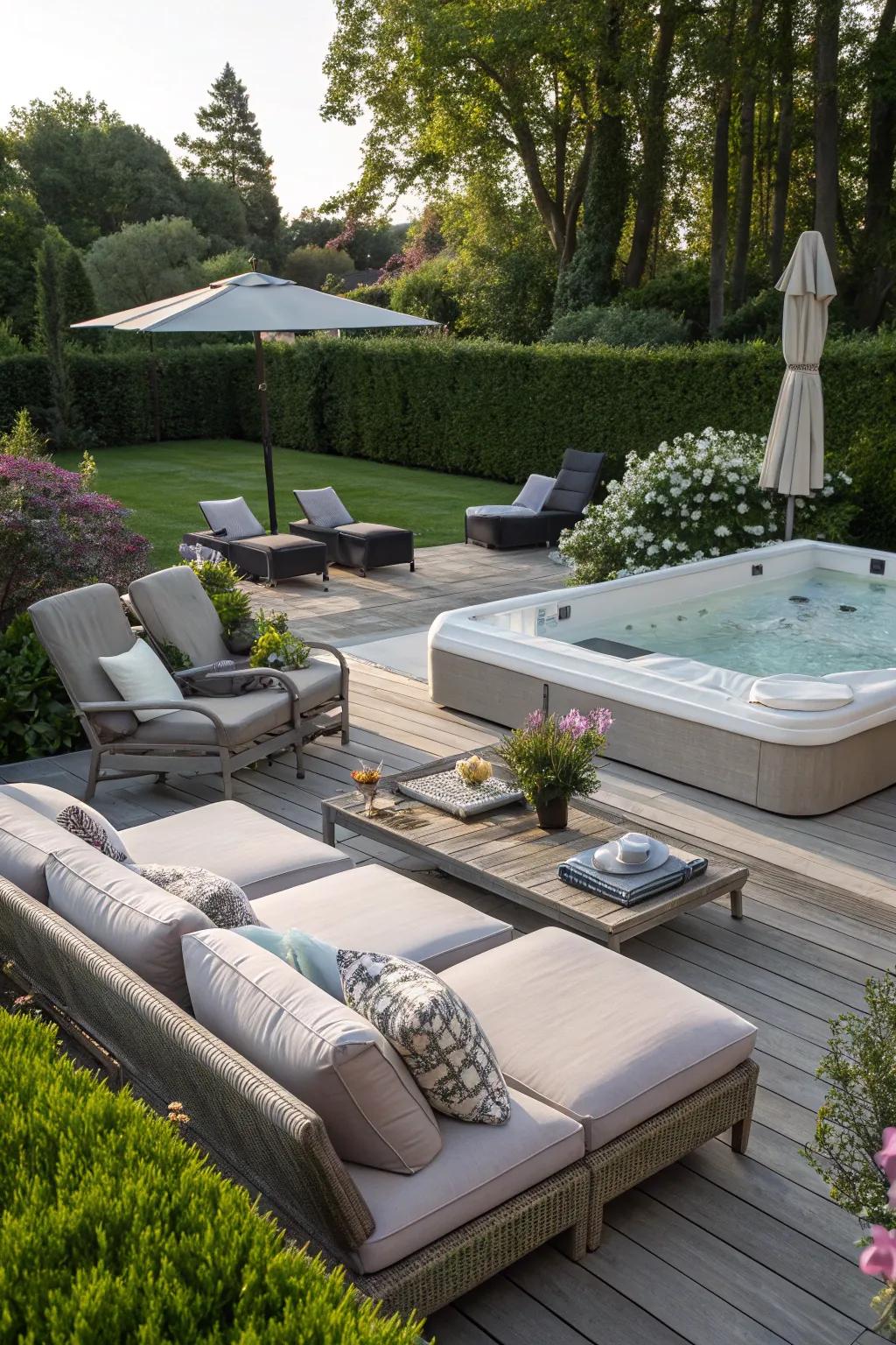 Agreeable seating welcomes unwinding and upgrades your patio's allure.