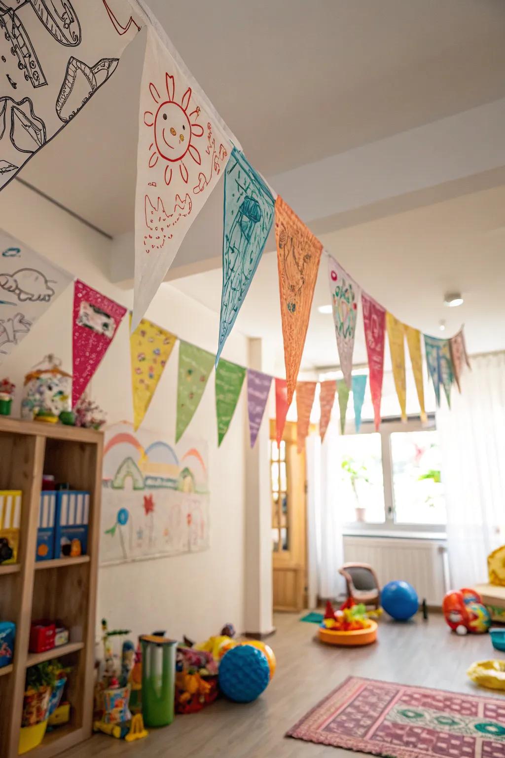 Bright markers make your banners burst with color.