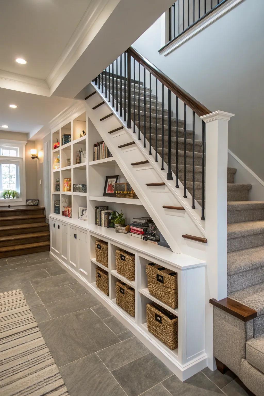 Functional railings offer both style and utility.