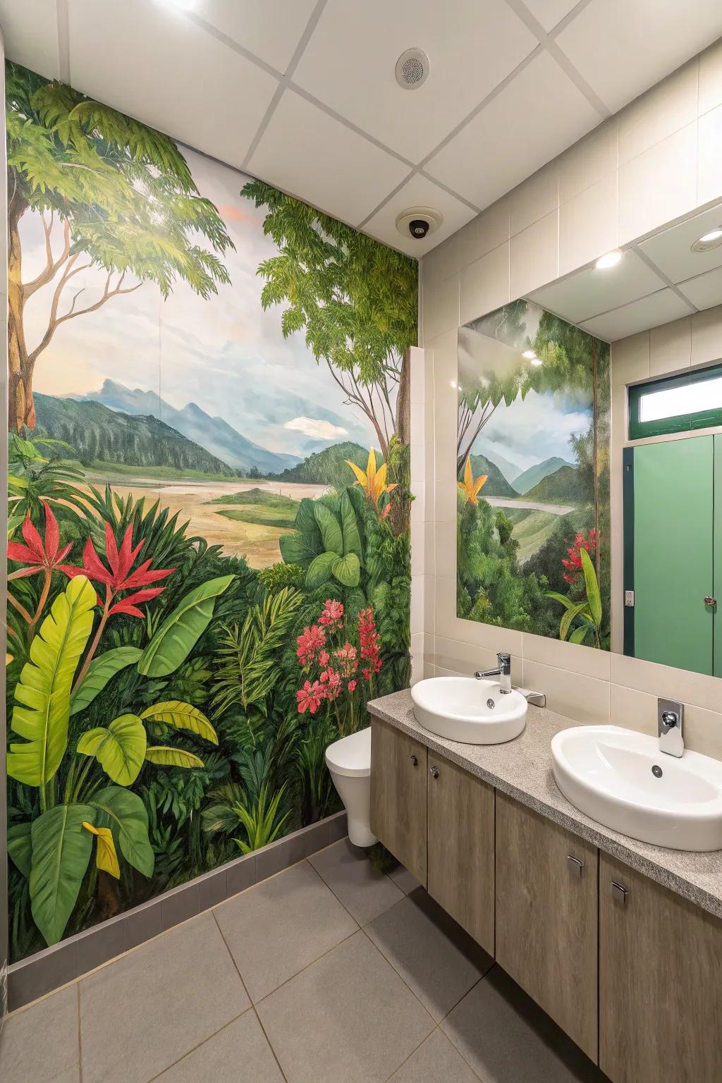 Art inspired by nature injects a vibrant and invigorating touch.