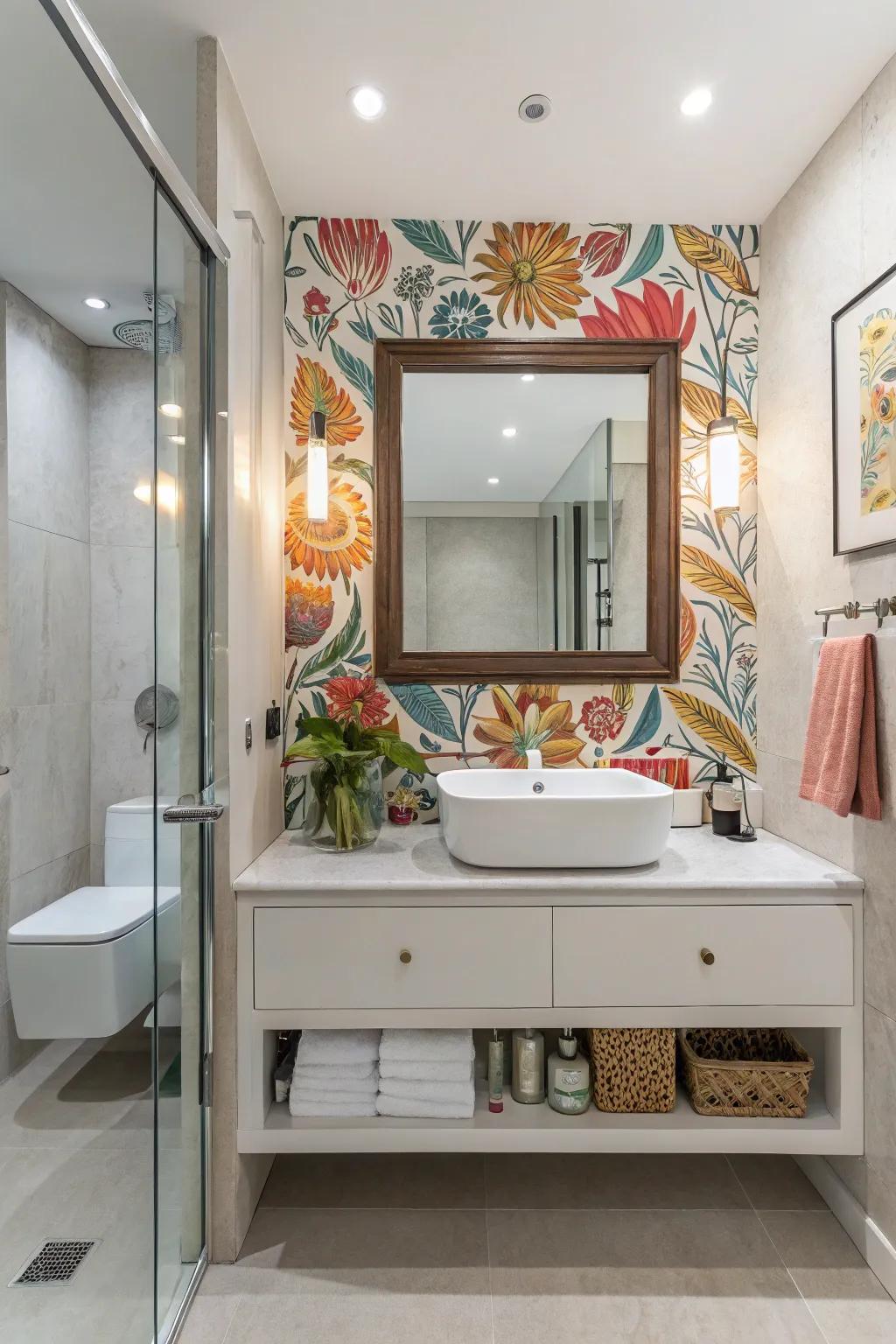 Borderless mirrors highlight the elegance of modern bathrooms.