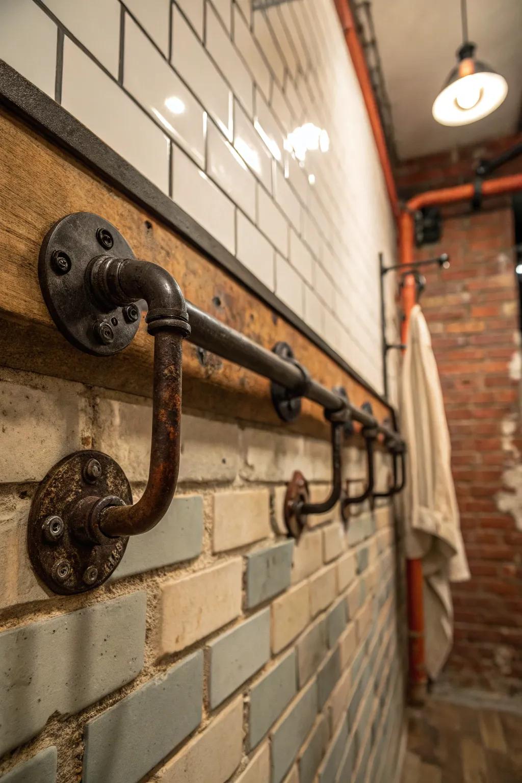 Factory component pegs introduce a rugged allure.