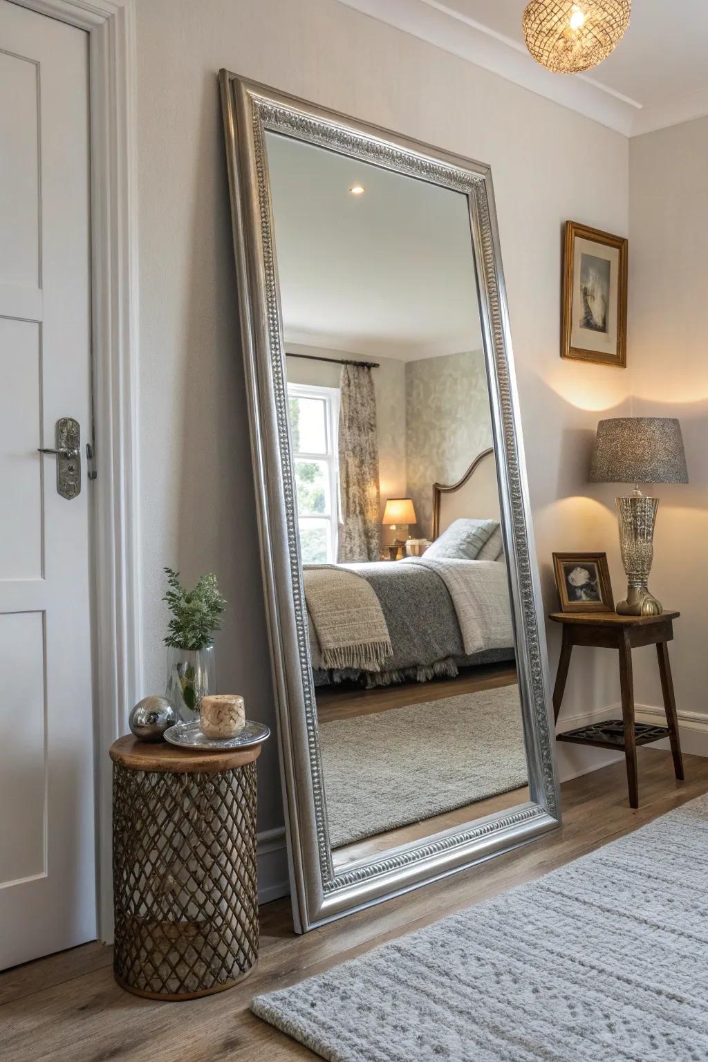 Mirrors can open up your space, creating a more expansive feel.