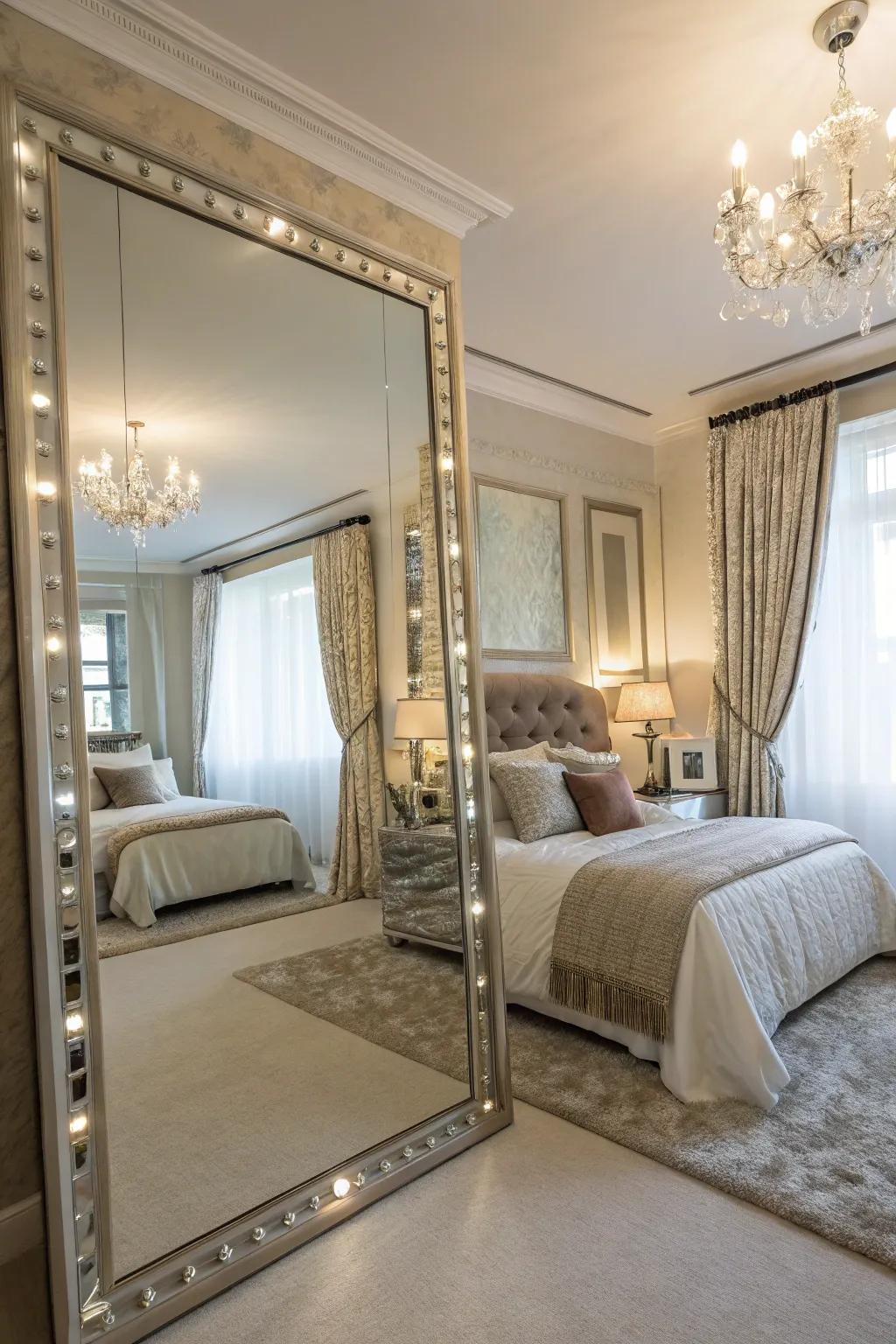 Mirrors brighten your space while contributing a decorative element.