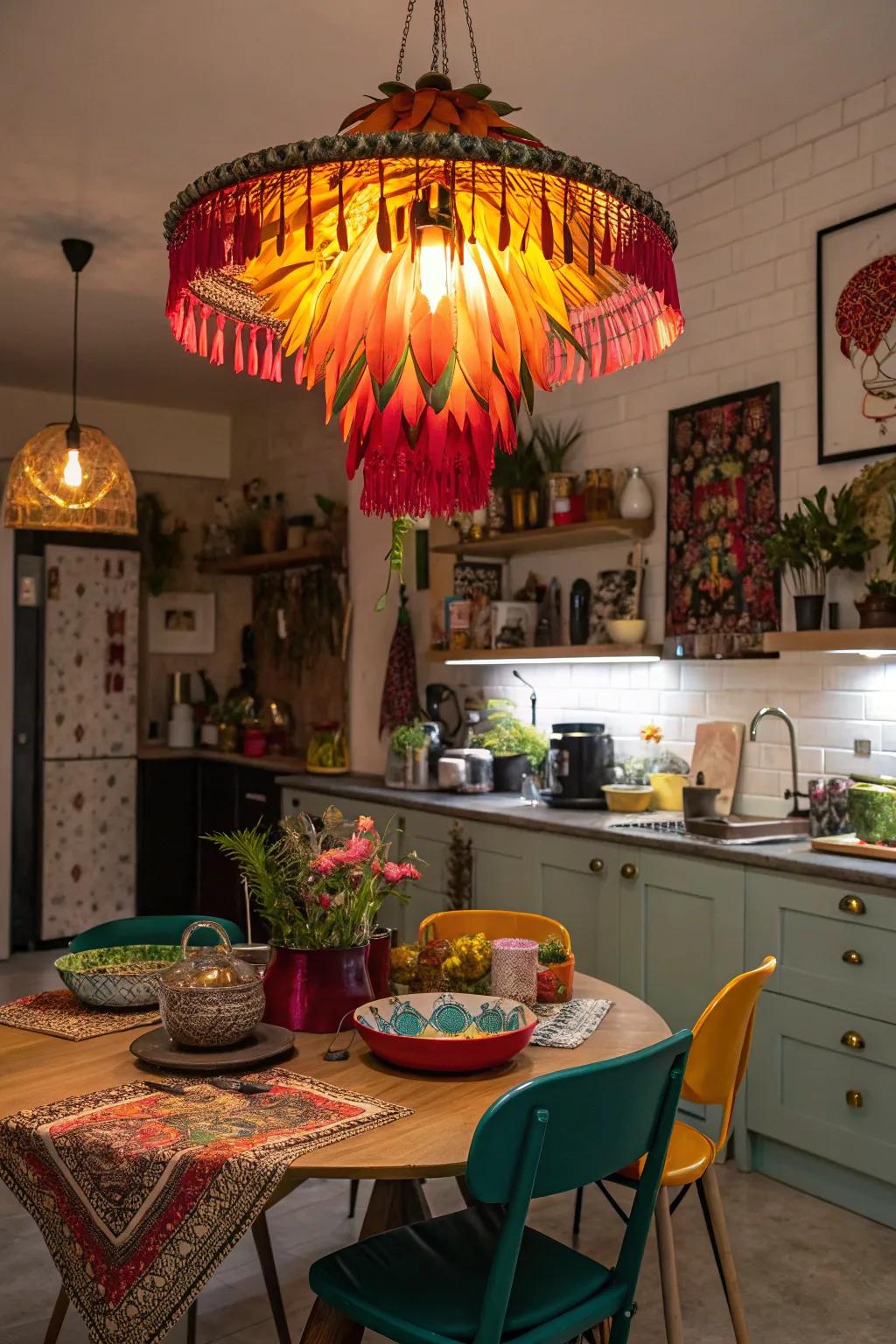 Command attention with a distinctive statement lighting fixture.