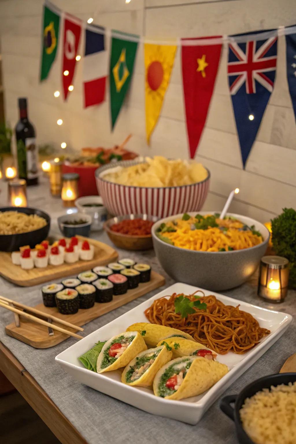 Journey around the globe with a themed supper event.