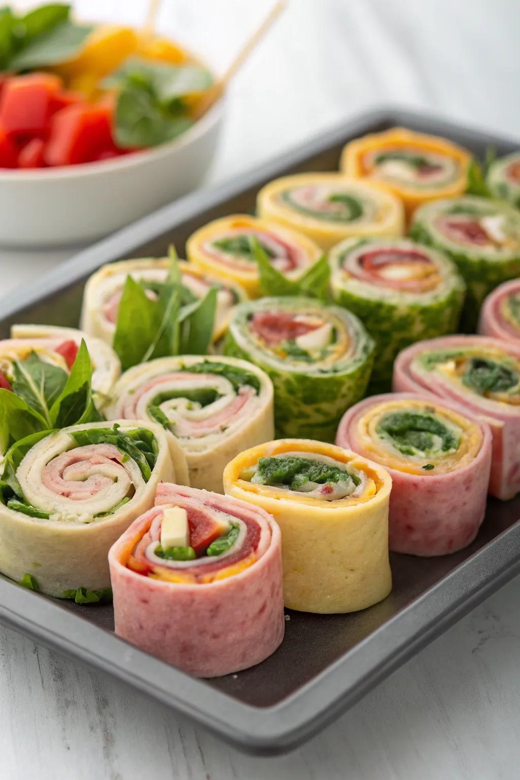 Delicious and versatile pinwheel wraps for any occasion.