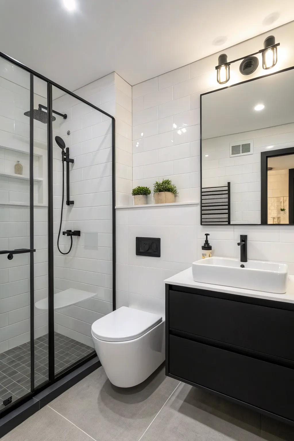 Understated hardware introduces an element of modern refinement.