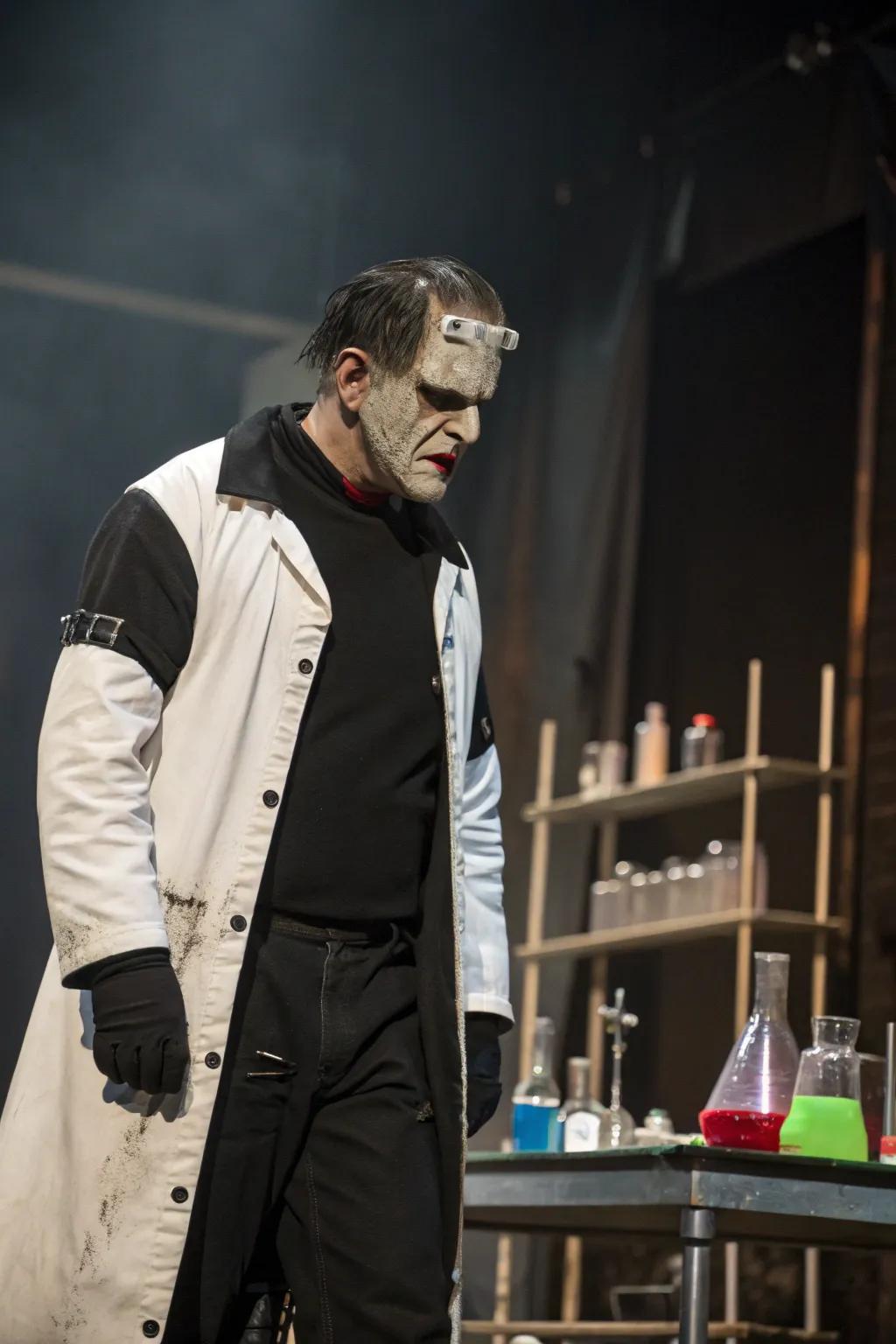 Frankenstein gets a modern makeover with a chic black and white color scheme.