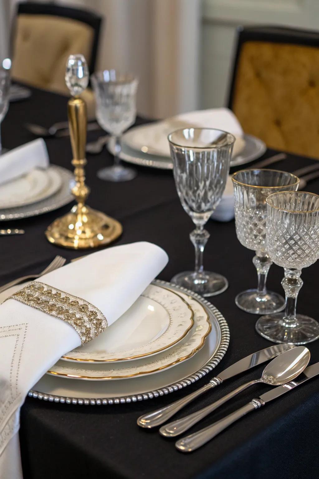 An elegantly set table inspires style and sophistication.