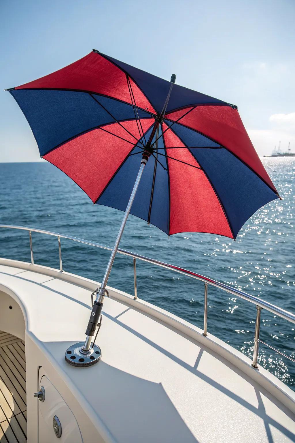 Make your boating better with a stylish fishing rod umbrella - function meets craftsmanship.