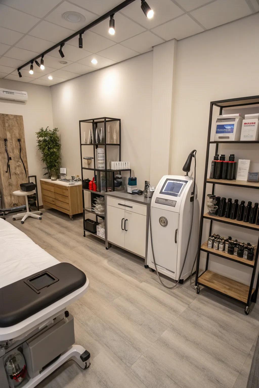 Practical equipment is vital for an efficient body sculpting room.