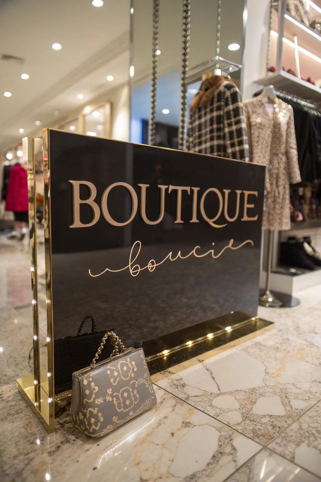 Elegant typeface that conveys a sense of luxury and style.