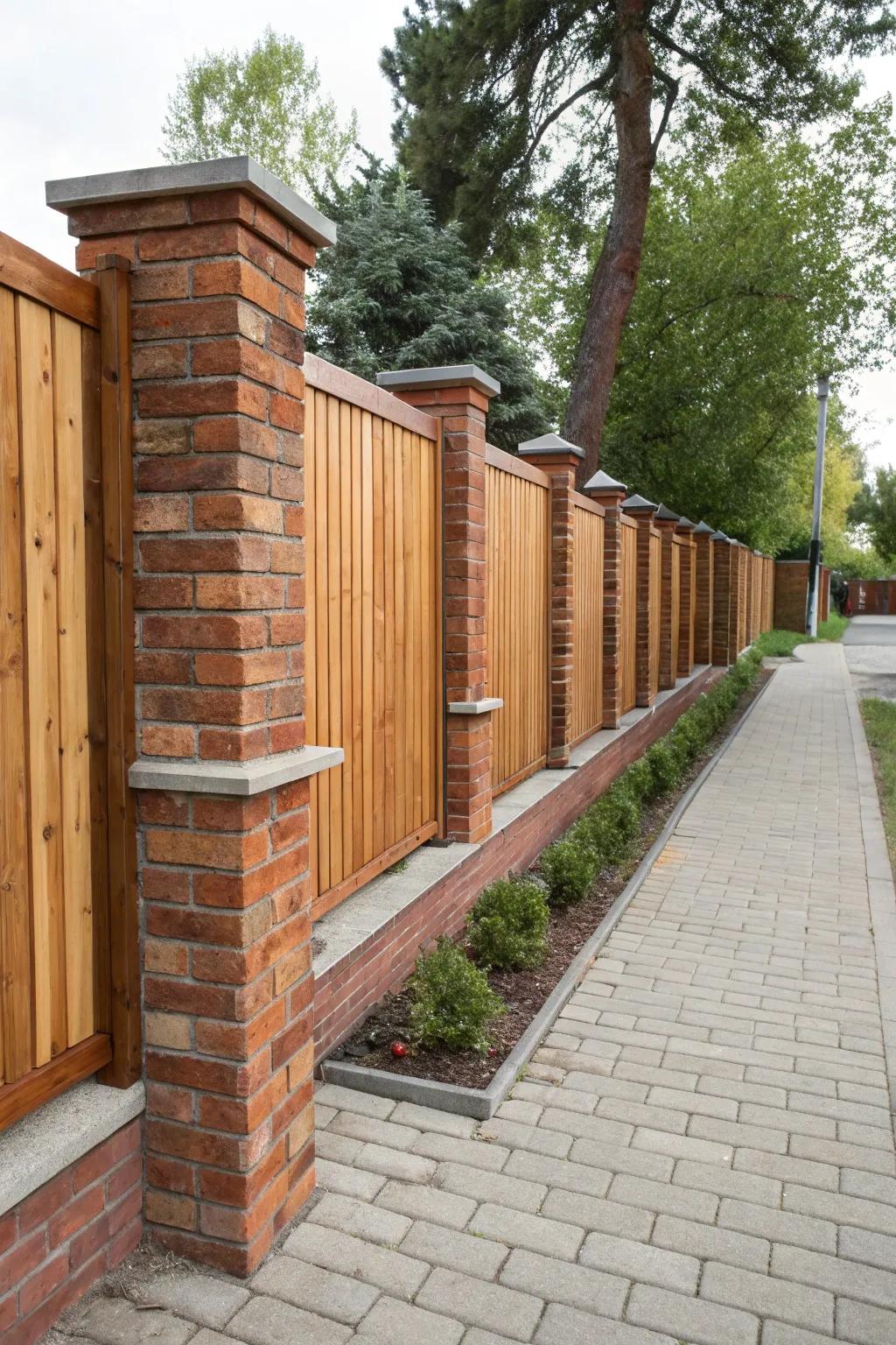 A stunning blend of brick and wood for a friendly ambiance.