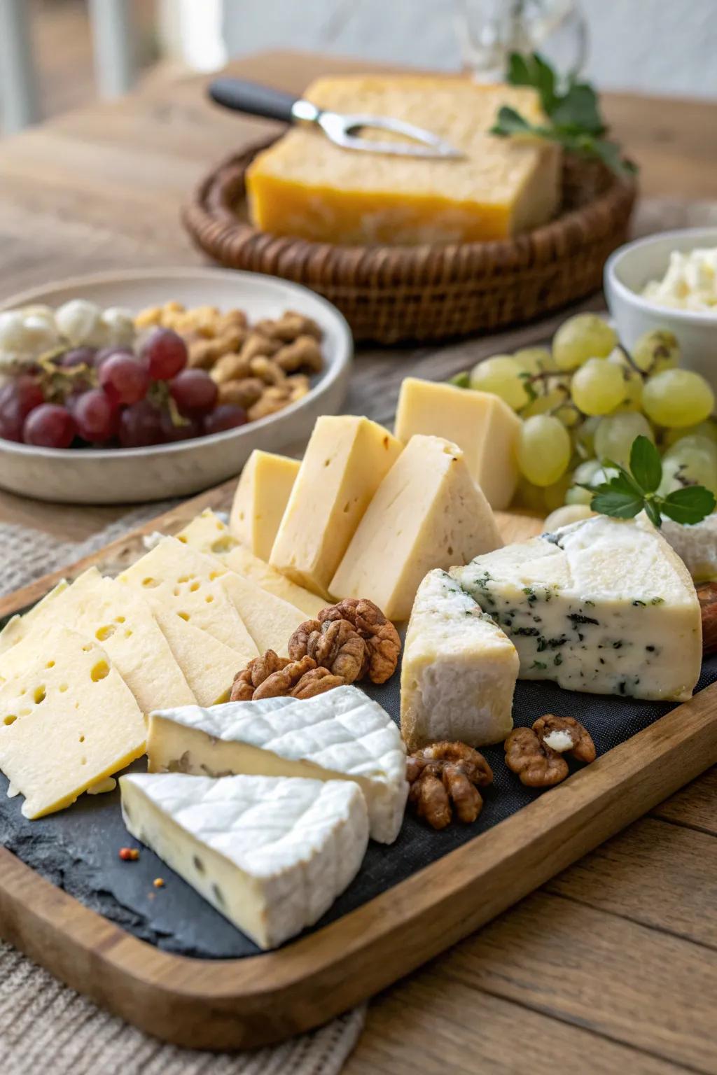 A mouthwatering array of artisan cheeses perfectly matched with the brisket.
