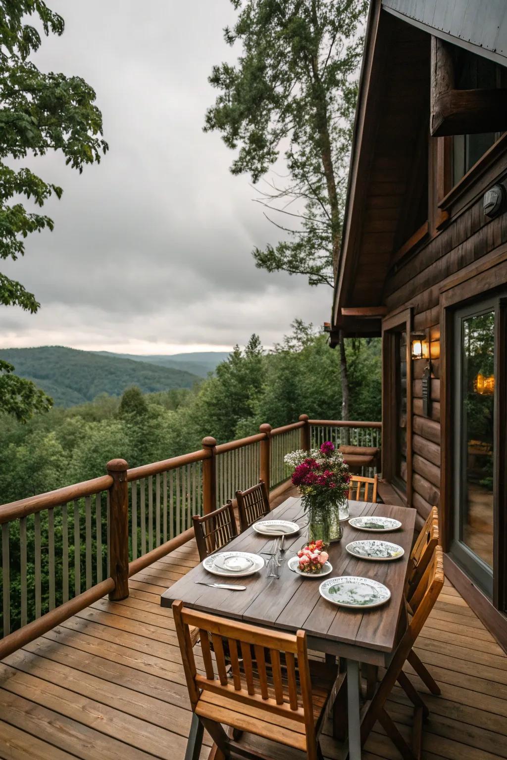 An exquisite location for savoring outdoor meals alongside family and companions.
