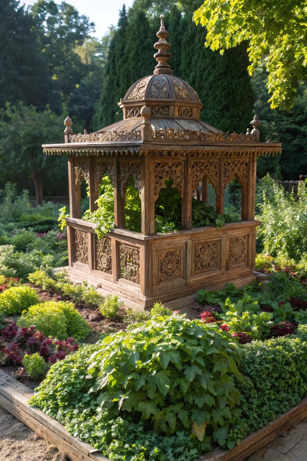 Turn your chicken domain into a vibrant garden retreat with a hint of artisanal flair.