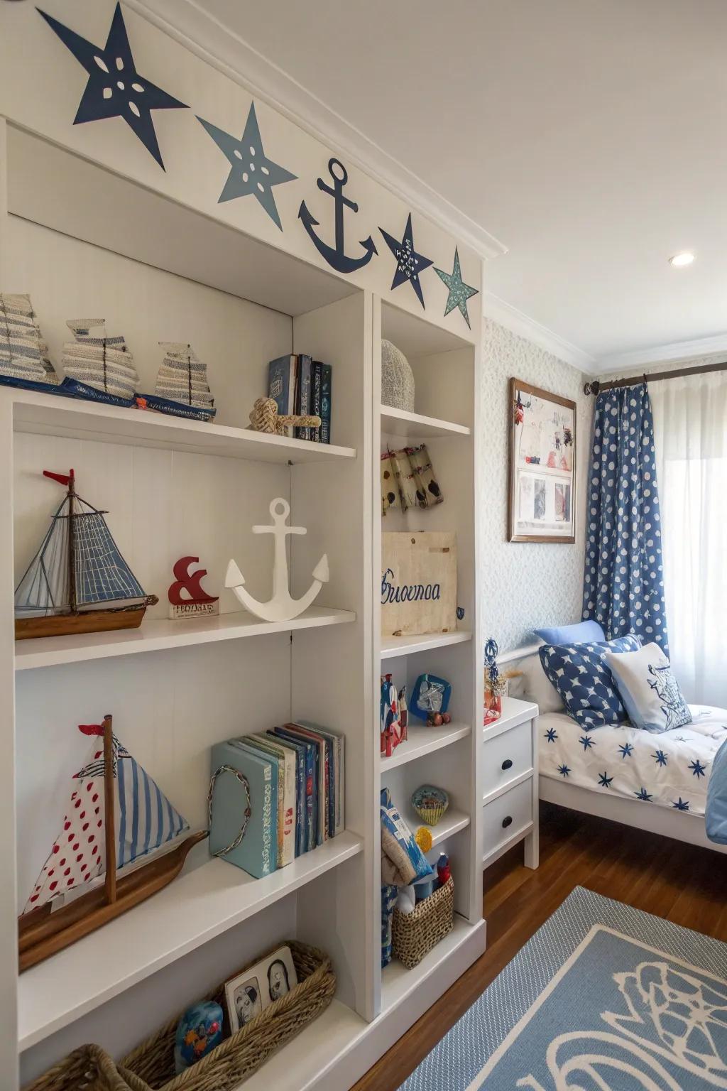 Themed fixtures introduce a hint of whimsy and personalization.