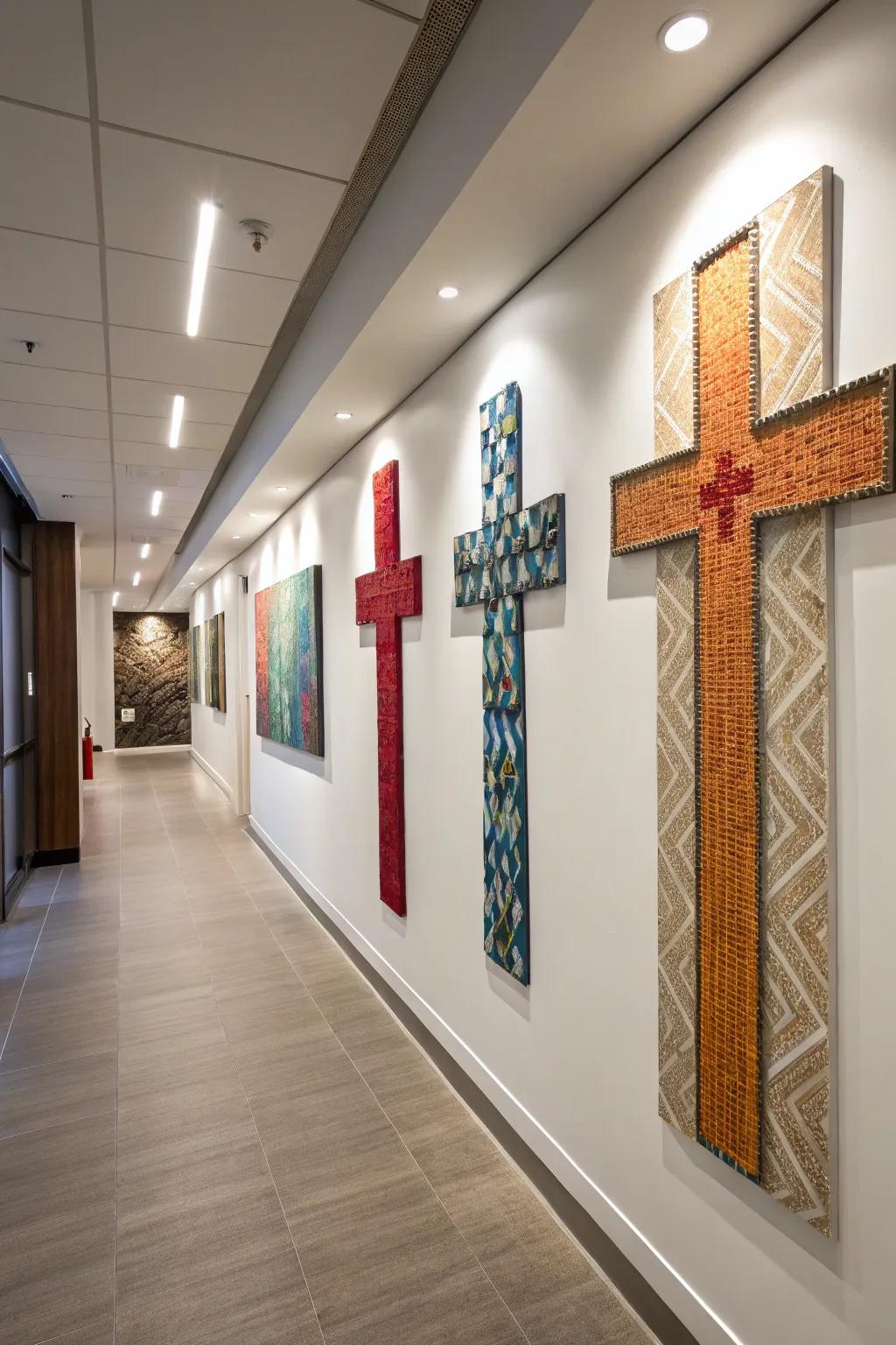 Creative cross designs present a fresh spin on a traditional theme.