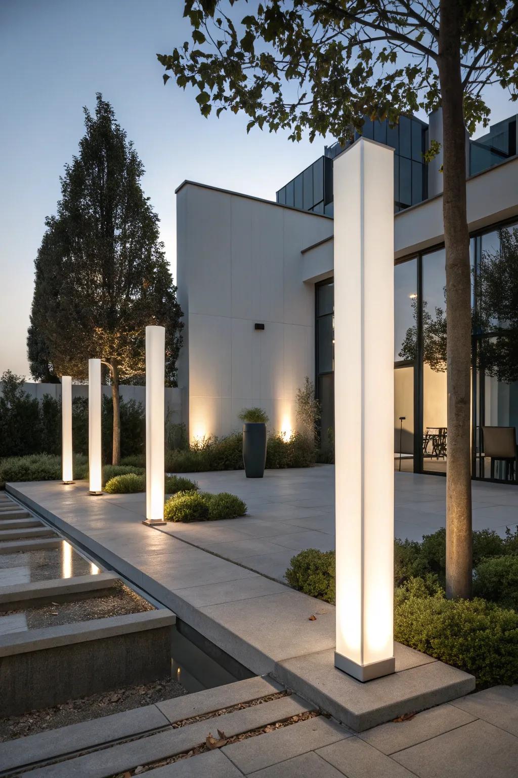 Realize a sleek modern look with minimalist column designs.