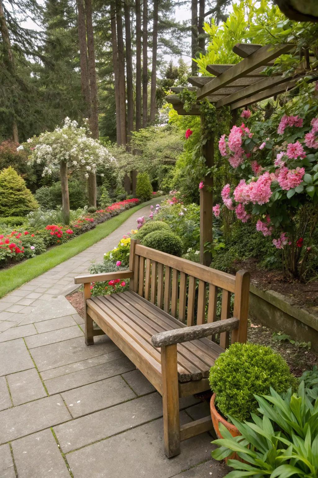 A bench that connects your living space with nature.
