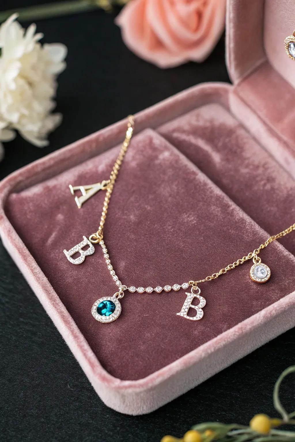 Sentimental adornments keep the memory of cherished ones close to the heart.