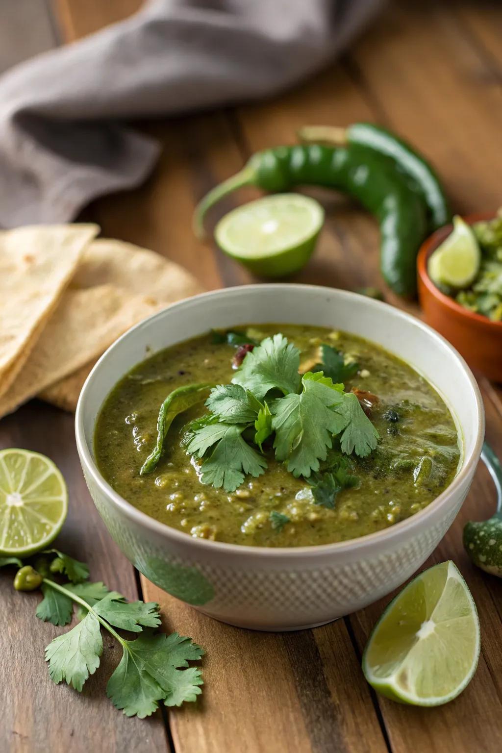 Zesty green broth to give your December meals a warm and vibrant touch.