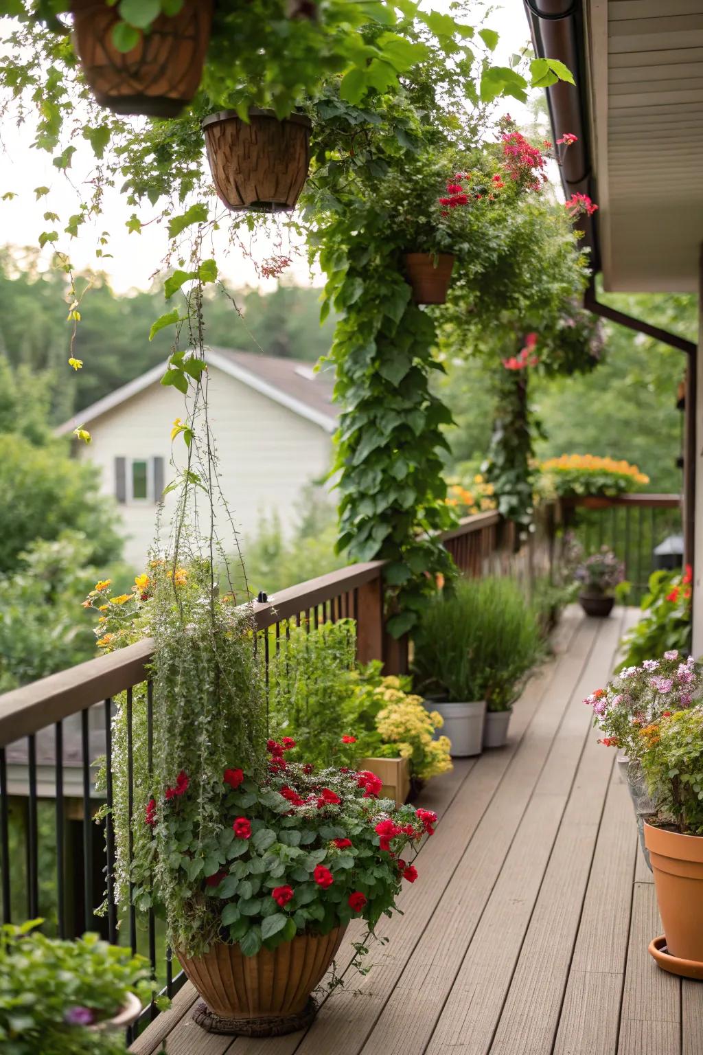Greenery amplifies the inherent appeal of your deck.