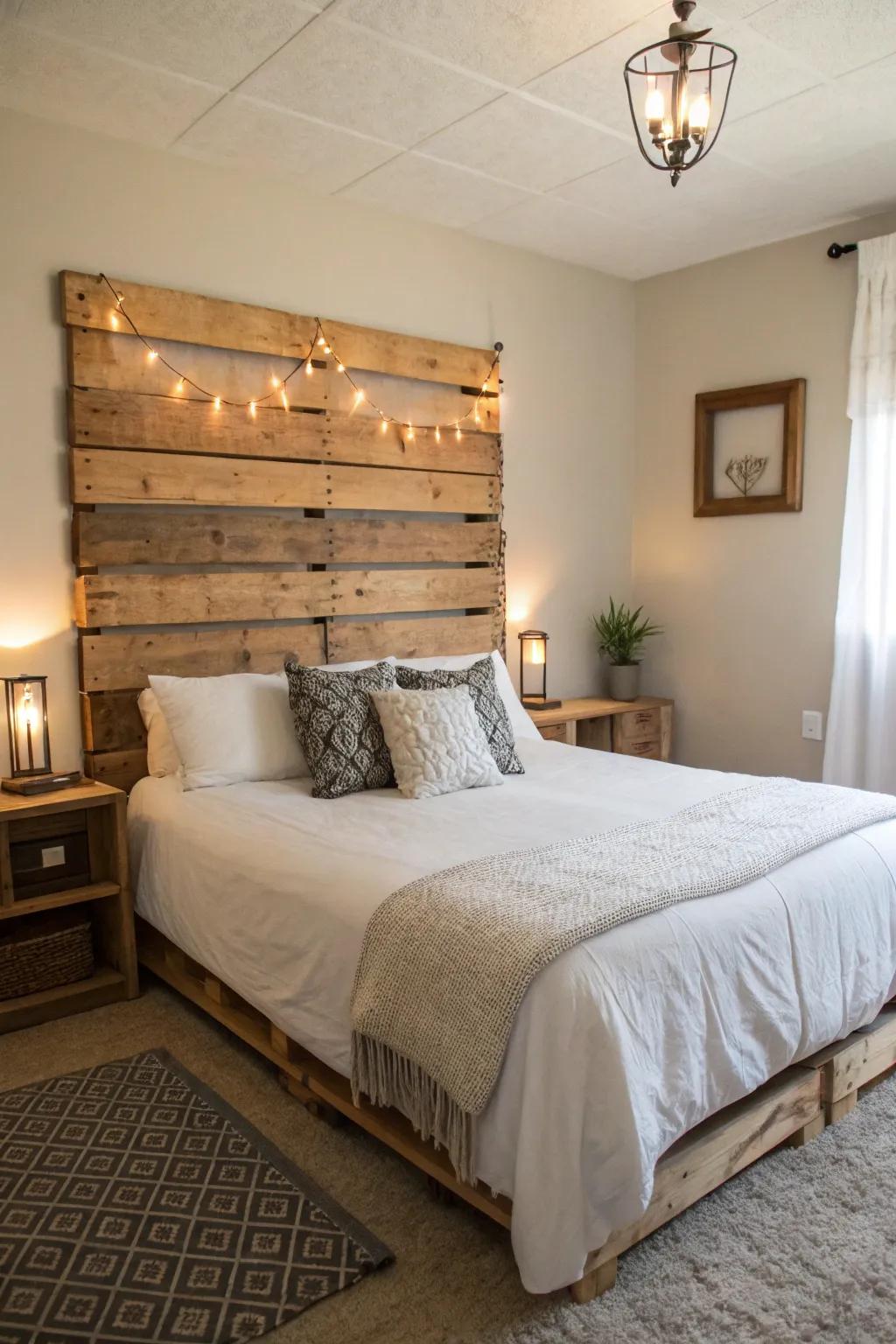 Enhance your bedroom's appeal using a skid headboard.