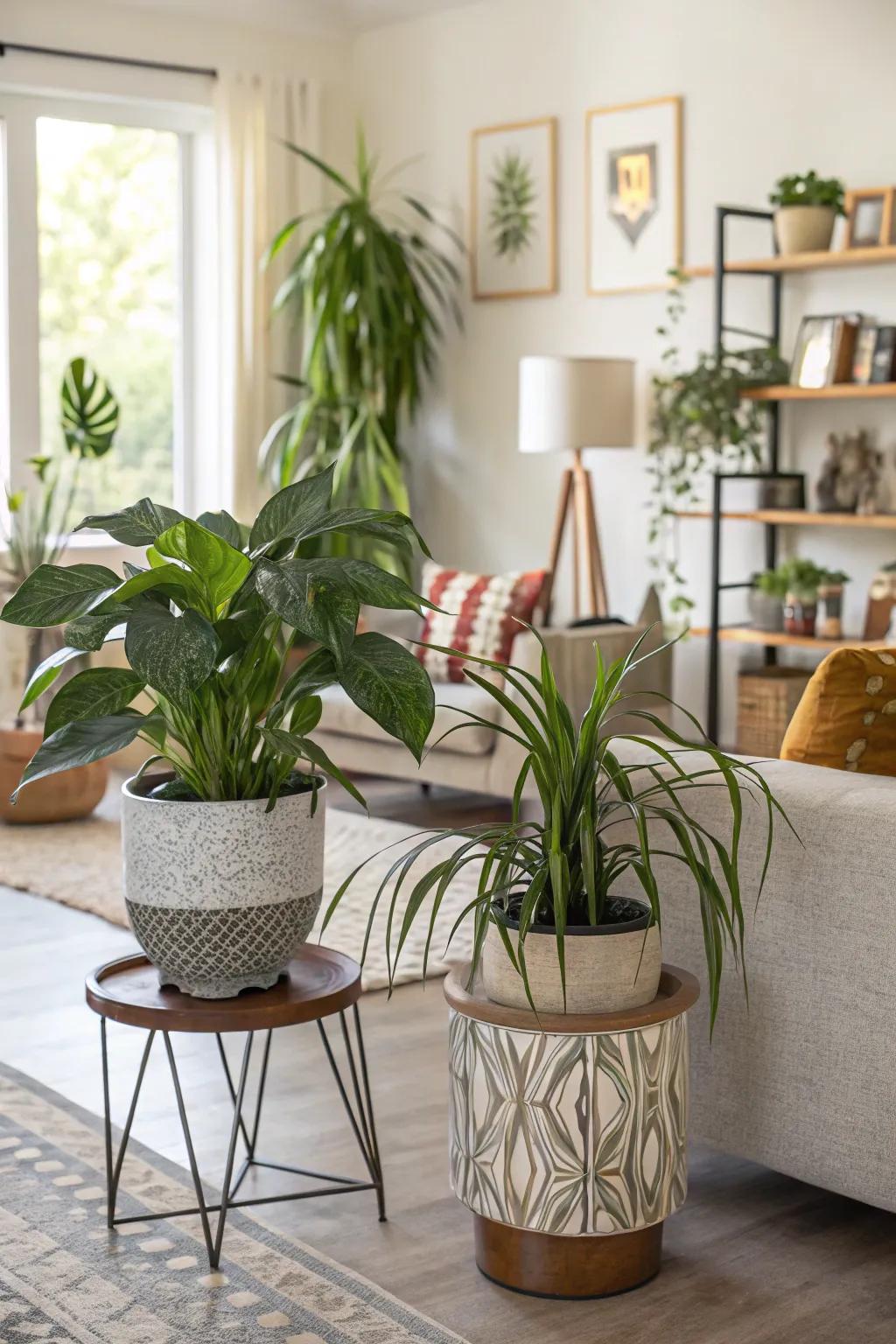 Indoor greenery injects energy and a pop of color into your design.
