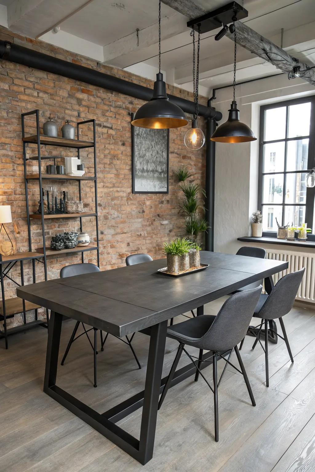 Charcoal finish makes a bold, dramatic declaration.