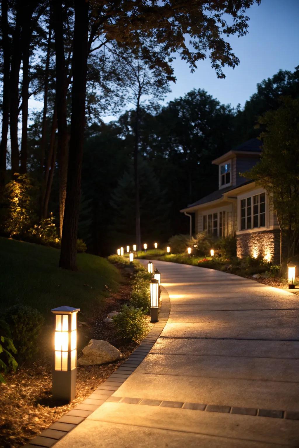 Exterior lights can improve safety along with looks.