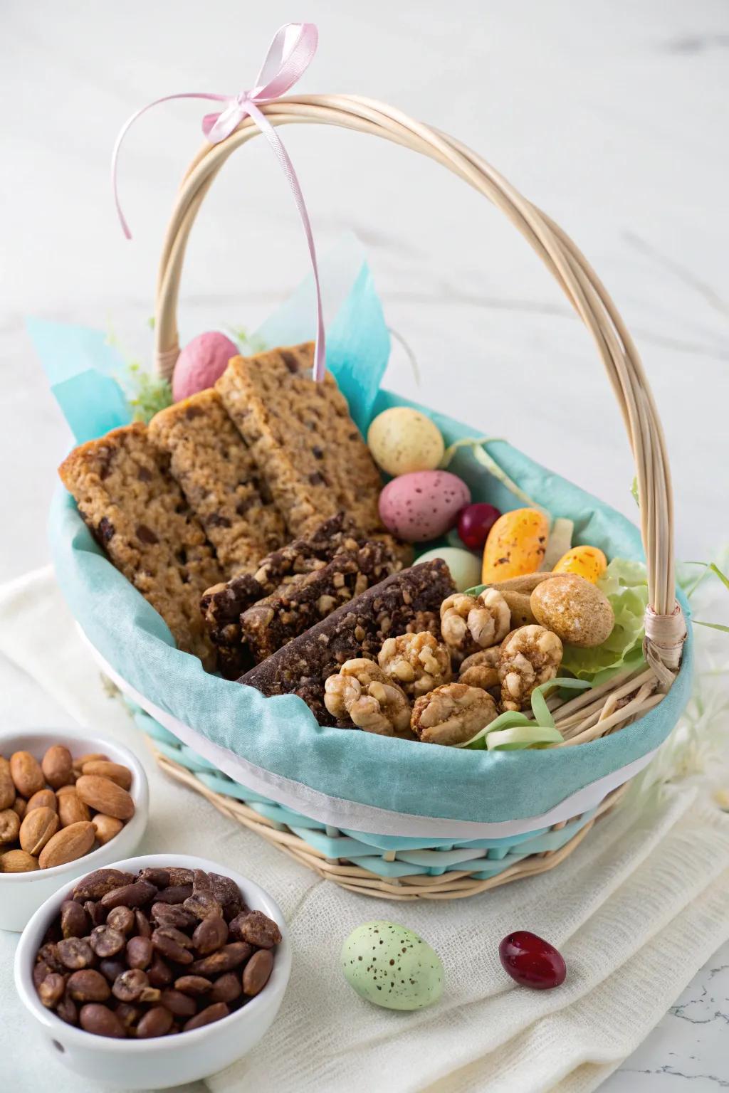 Energy-rich snacks to keep spirits high.