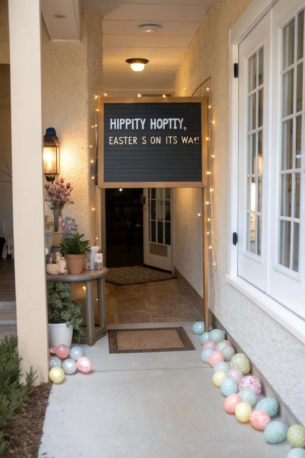 A welcoming message that sets a joyful tone for visitors.