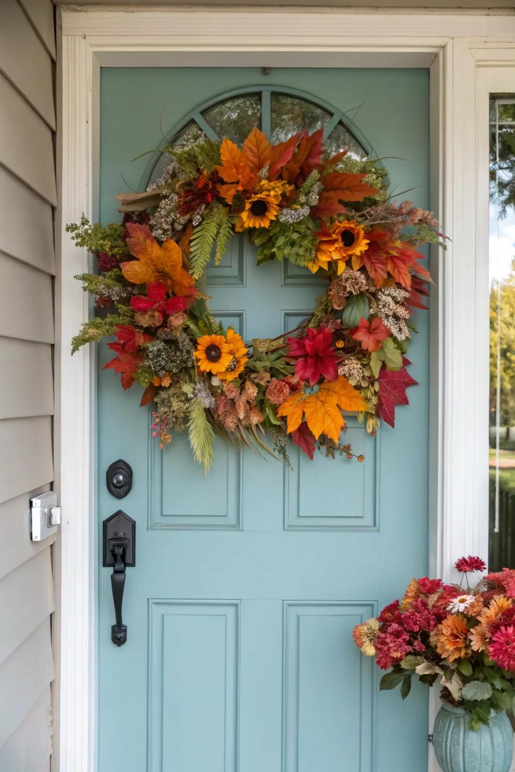 Welcome the festive spirit with a personalized wreath.