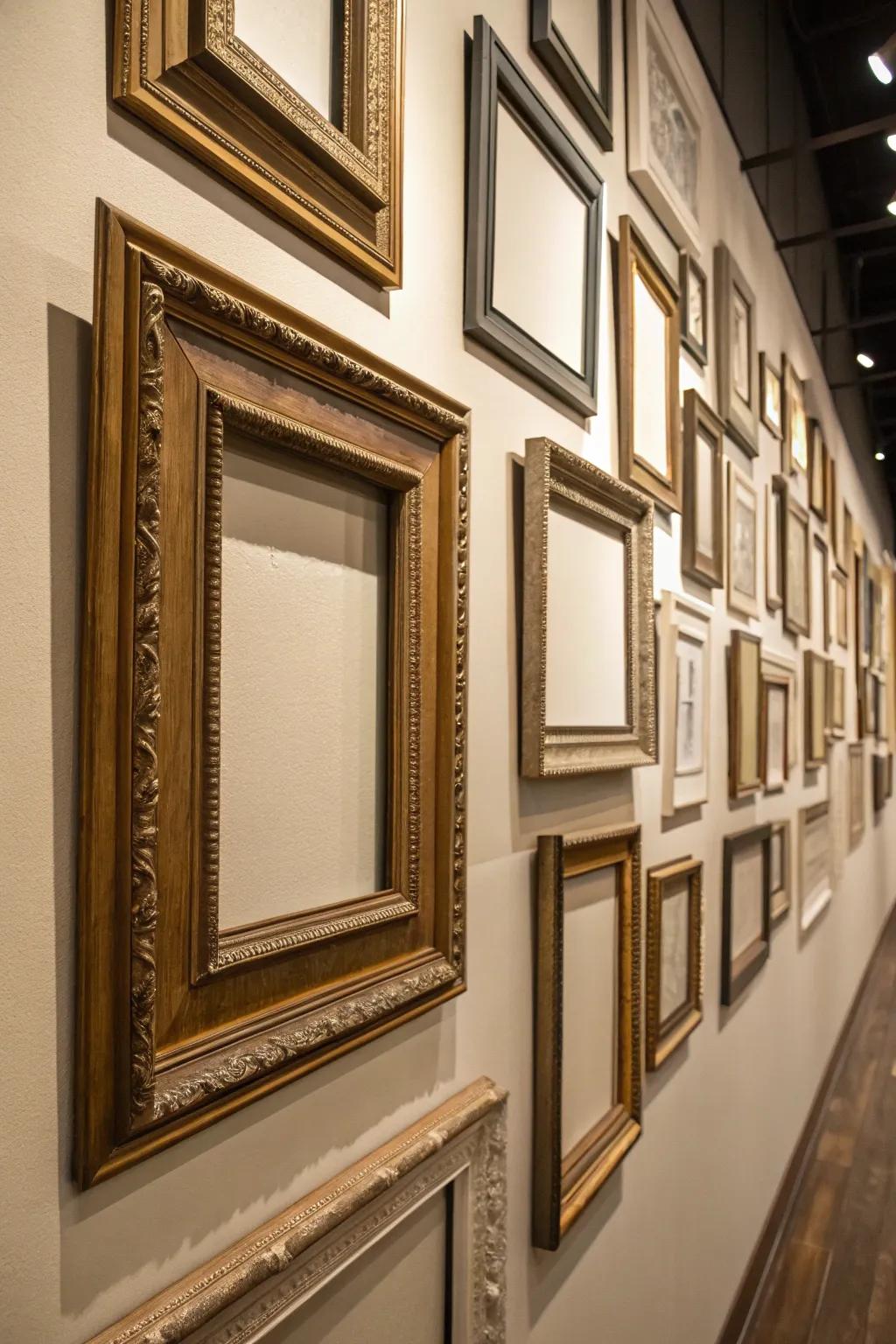 Layered frames adding visual appeal and interest.