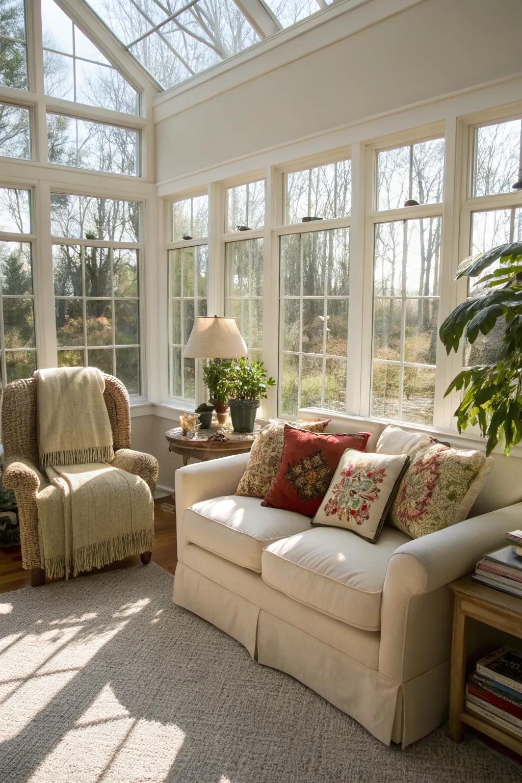 A year-round solarium crafted for comfort and enjoyment in every season.