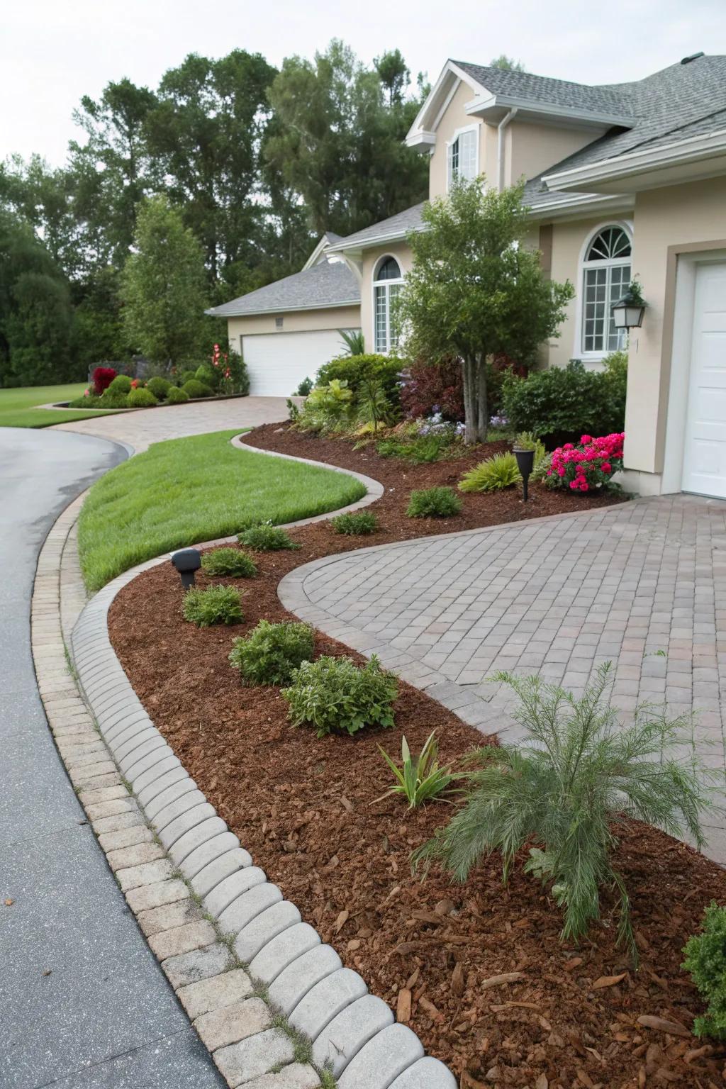 Stylistic wood chips result in a clean, refined appearance.