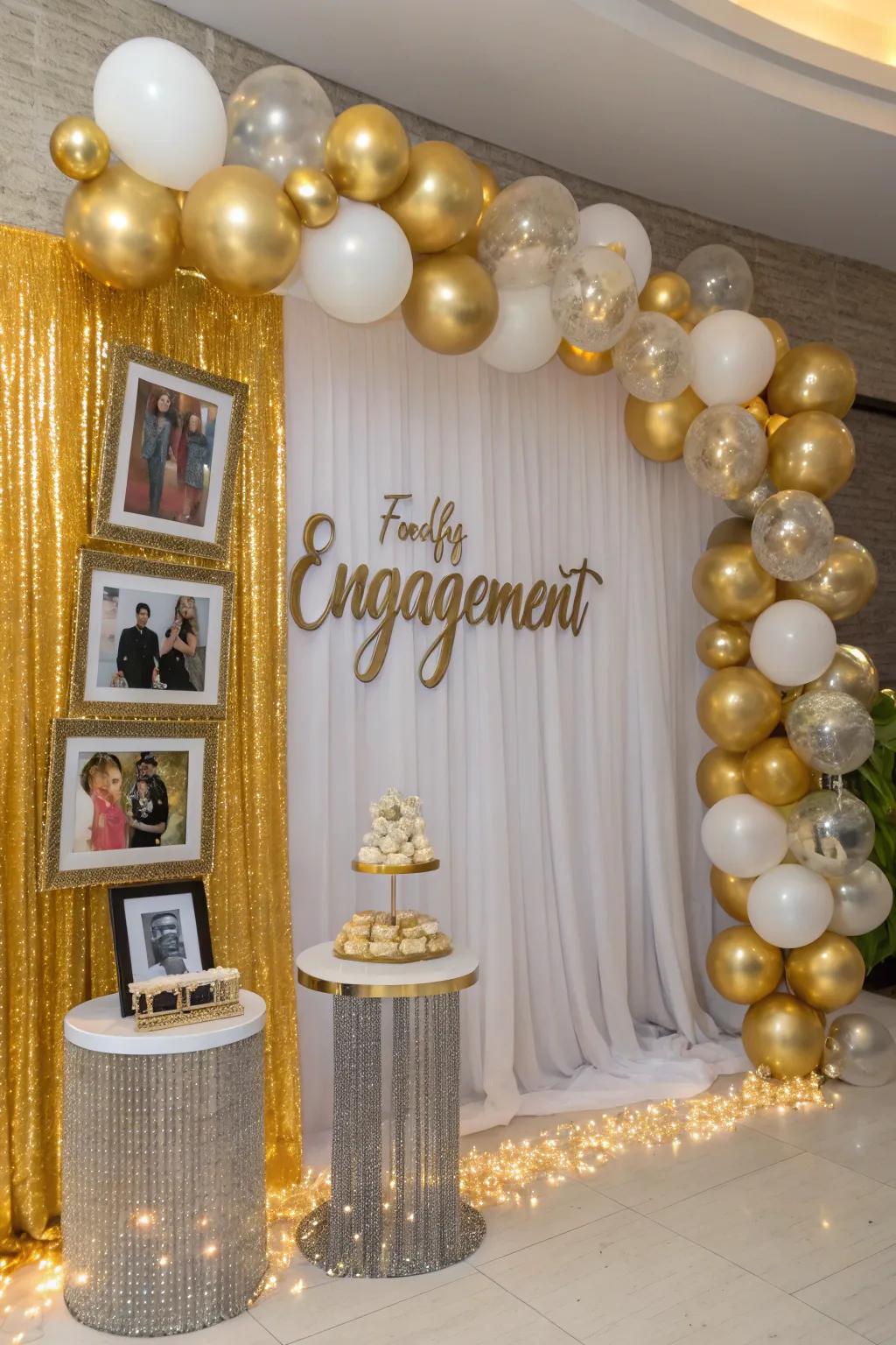 Shimmering gilded accents amplify the celebratory atmosphere.