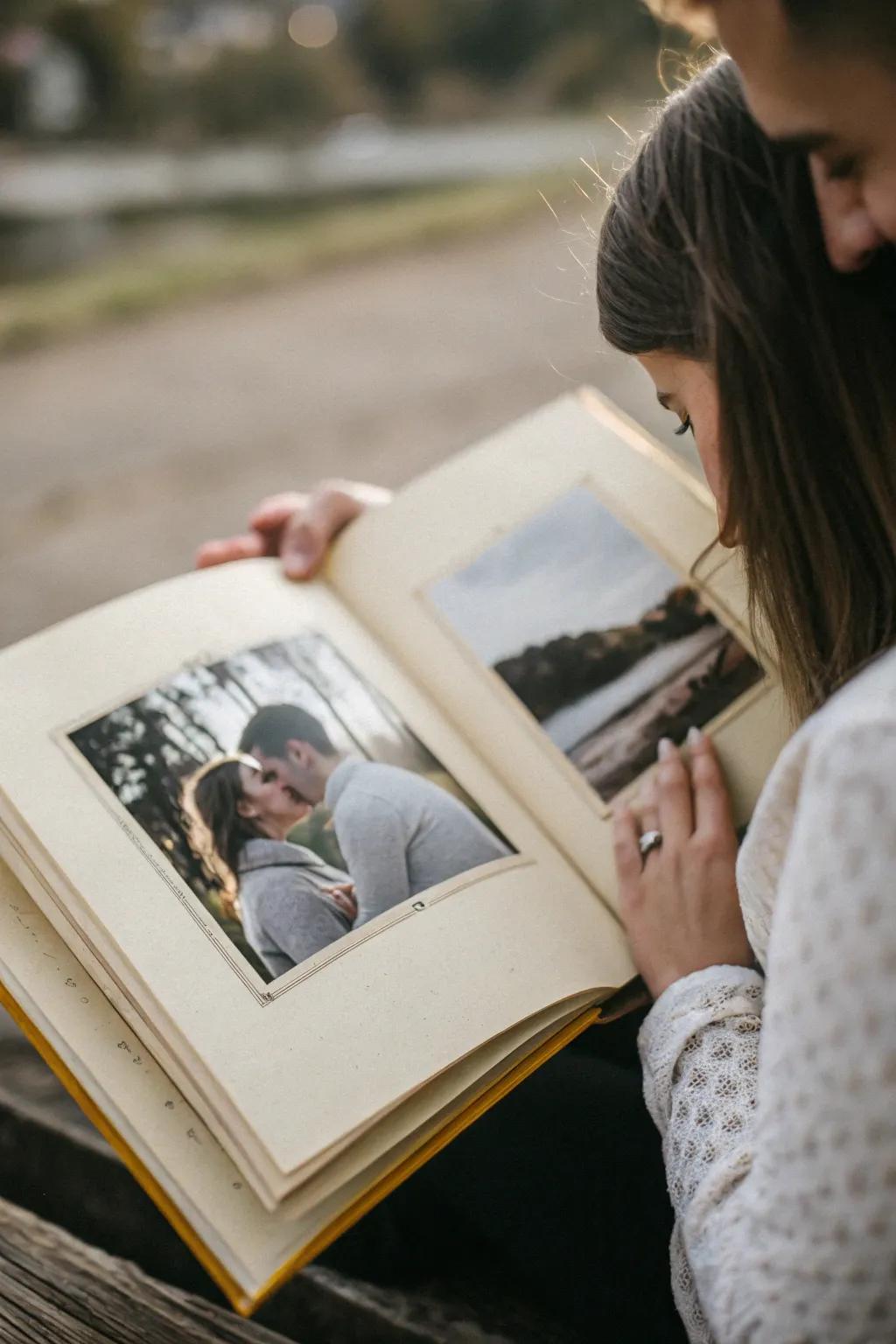 An intimate moment between a couple, captured in a chronicle.