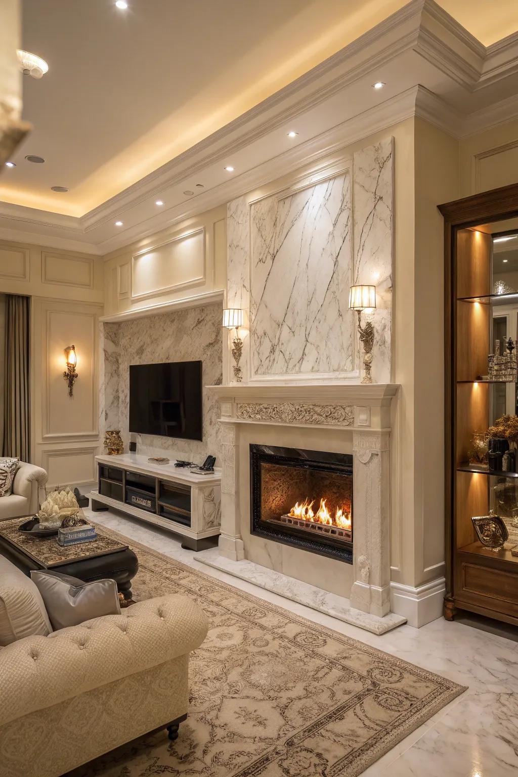 Contemporary opulence: The classiness of marble.