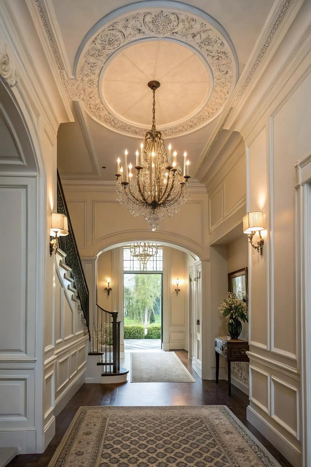 Ceiling trim gives a polished final element.