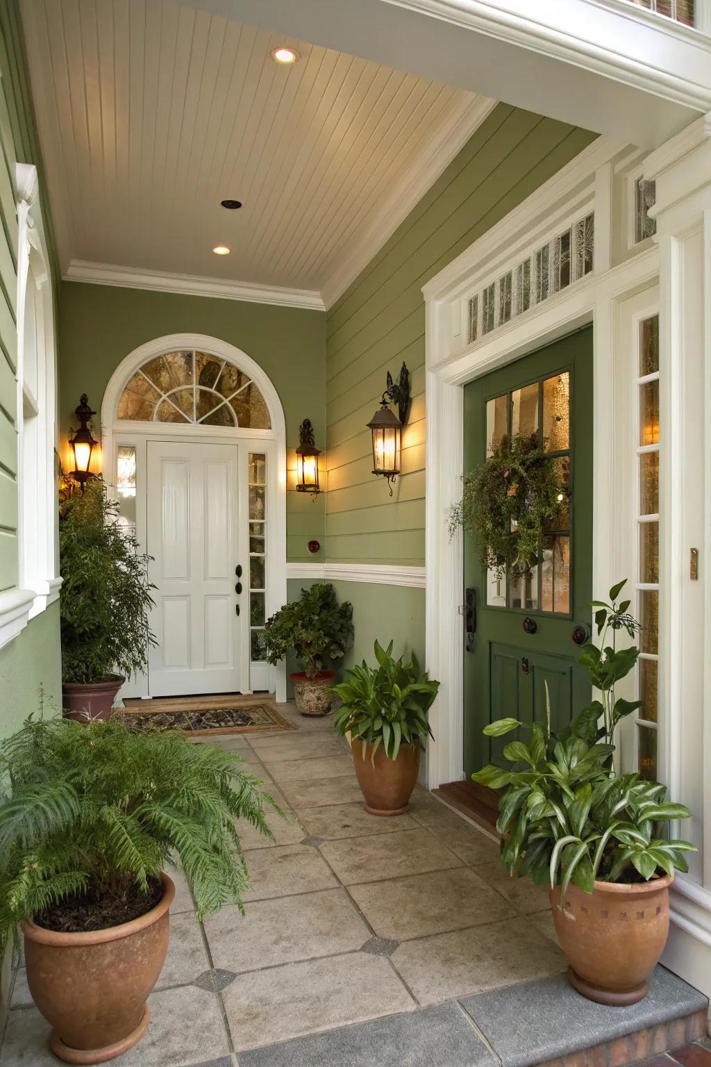 Capture nature's essence with soothing woodland green.