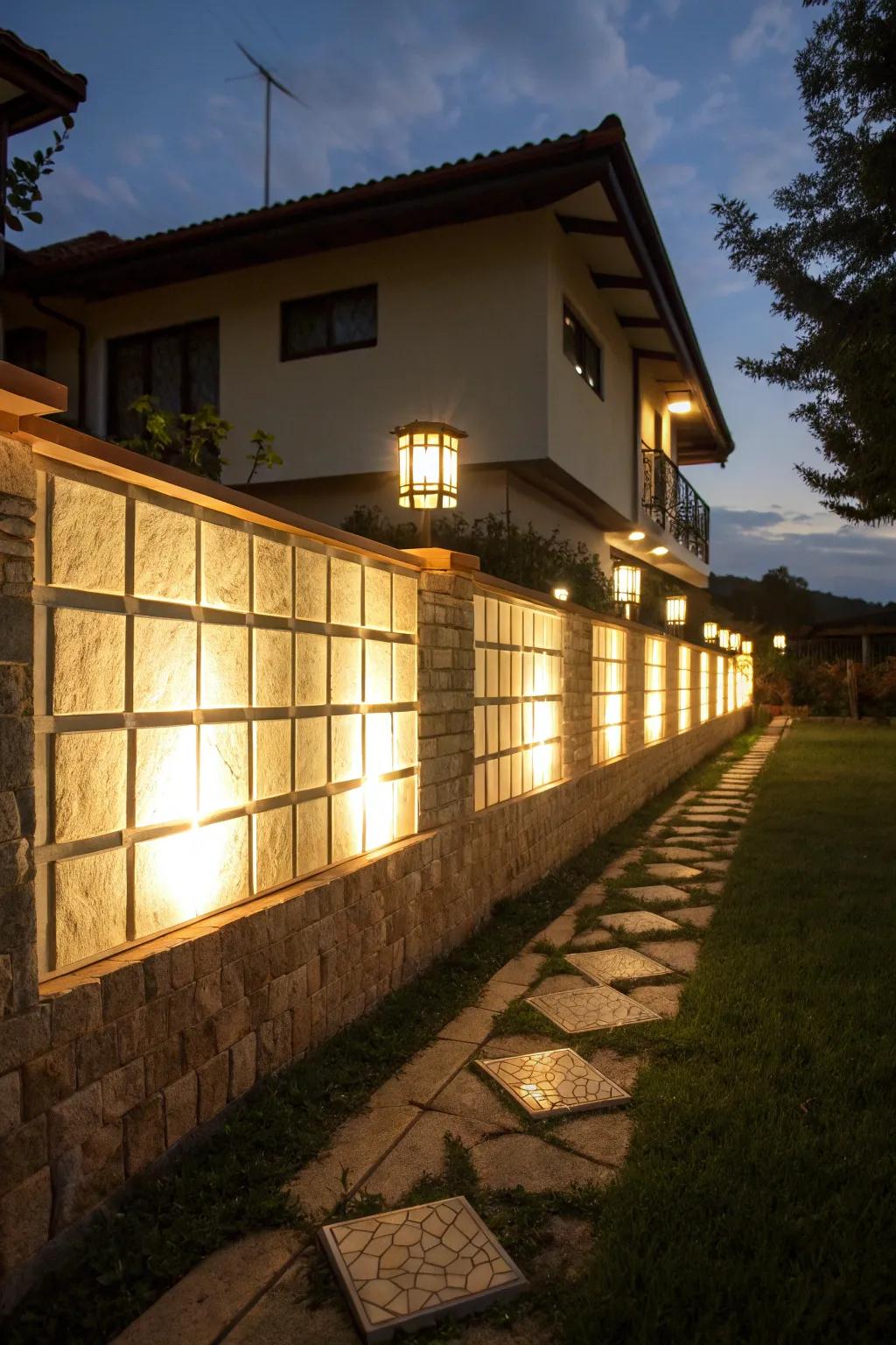 Backlit cladding adds drama to your exterior at night.